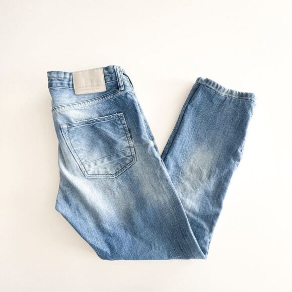 Scotch & Soda Men's Ralston Amsterdam Blauw Luxury Designer Denim Jeans 31 - Picture 3 of 11